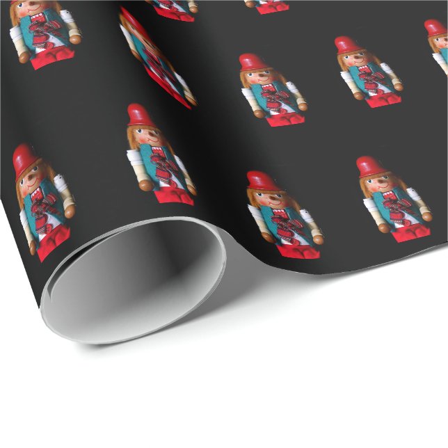 Nussknacker Muster Geschenkpapier (Rolleneckpunkt)