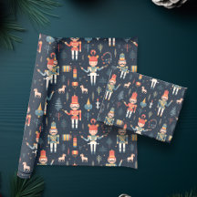 Nussknacker Navy Blau Festives Weihnachten