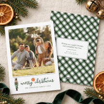 Nussknacker-Orangen-Familienfoto Frohe Weihnachten