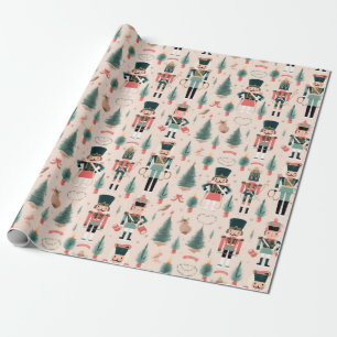 Nussknacker Pink Mint Weihnachten Geschenkpapier