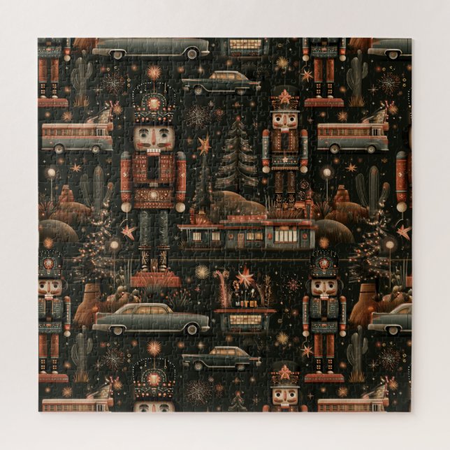 Nussknacker Route 66 Weihnachts-Challenge Puzzle (Vertikal)