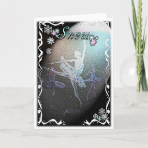 Nussknacker-Schnee Scene-324 Feiertagskarte