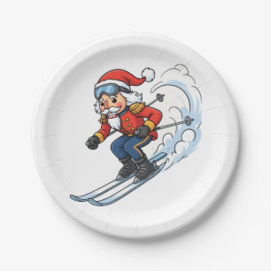 Nussknacker Skifahrer Weihnachten 2026 Urlaubsskif Pappteller