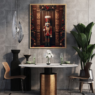 Nussknacker-Soldat, der den Eingang bewacht Poster