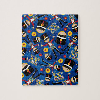 Nussknacker-Soldat, der Trommel-Puzzlen spielt Puzzle