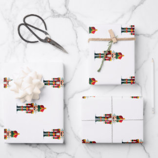 Nussknacker Soldat Geschenkpapier Set