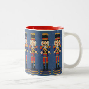 Nussknacker Spielzeugsoldat Trommler Blaues Muster Zweifarbige Tasse