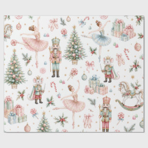 Nussknacker Süßigkeiten Pastell Ballett Weihnachte Geschenkpapier