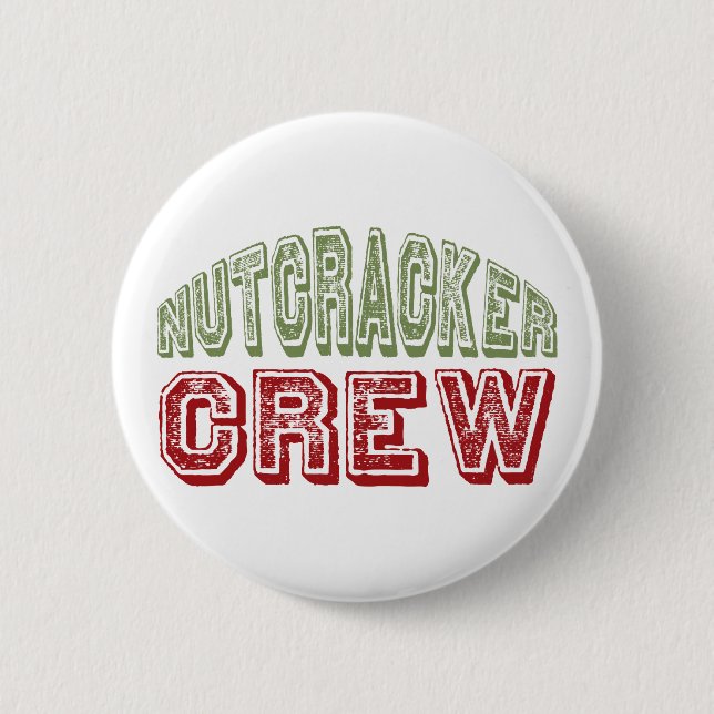 Nussknacker-Tanz-Crew-Entwurf für Weihnachten Button (Vorderseite)
