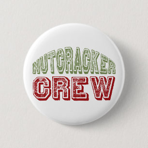 Nussknacker-Tanz-Crew-Entwurf für Weihnachten Button