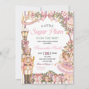 Nussknacker-Thema Little Sugar Plum Baby Shower Einladung