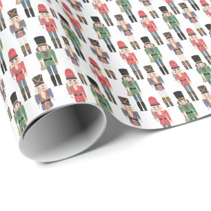 Nussknacker Traditionelle Familienweihnachtsfeiert Geschenkpapier