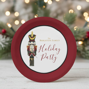 Nussknacker Traditionelles Weihnachten Rot Pappteller