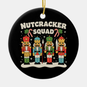 Nussknacker-Trupp Weihnachten Xmas-Festtagszeit Keramik Ornament