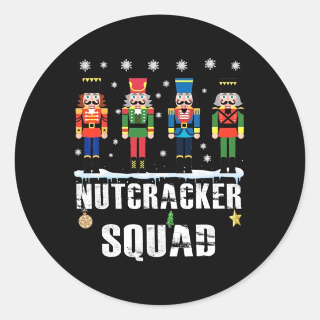 Nussknacker-Truppe Byllet Tanz passende Familien-W Runder Aufkleber (Vorderseite)