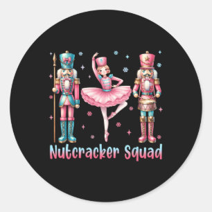 Nussknacker-Truppe Llet Tanz Frohe Weihnachten Fra Runder Aufkleber