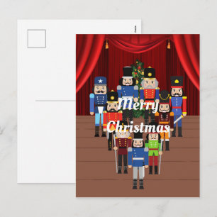 Nussknacker-Weihnachten auf der Bühne Feiertagspostkarte