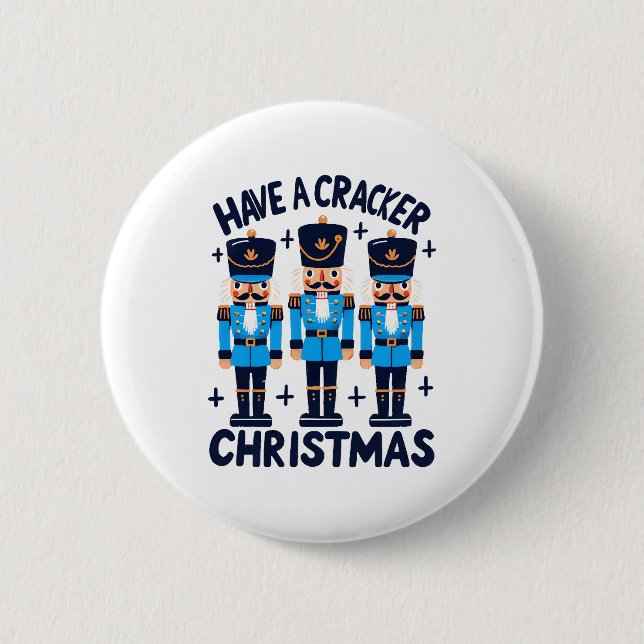 Nussknacker Weihnachten Button (Vorderseite)