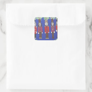 Nussknacker Weihnachten Quadratischer Aufkleber