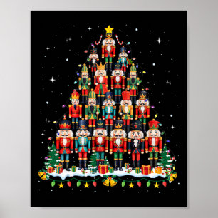 Nussknacker-Weihnachtsbaum Lustiger Xmas Männer Fr Poster