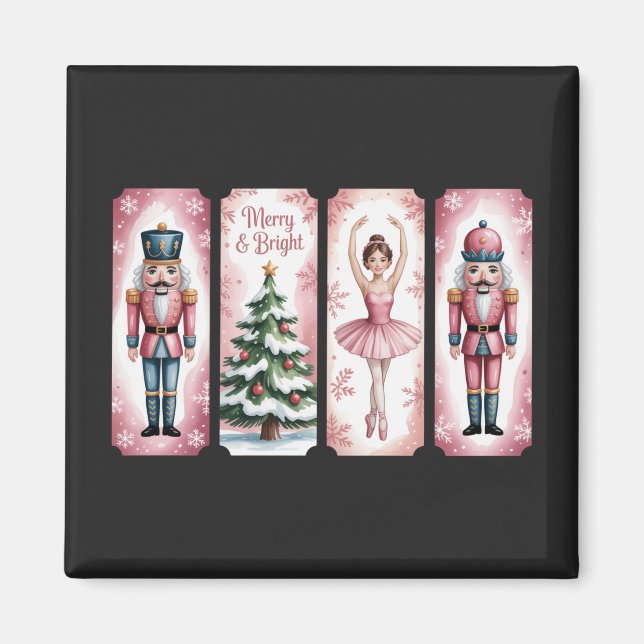 Nussknacker Weihnachtsfeier Geschenk Festlich  Magnet (Vorne)