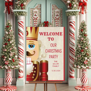 Nussknacker-Weihnachtsgrußschild Poster