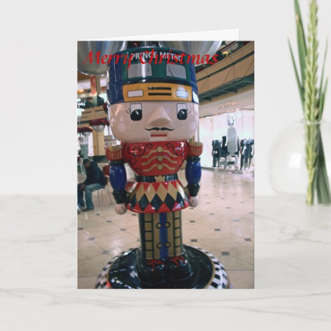 Nussknacker-Weihnachtskarte Feiertagskarte (Vorderseite)
