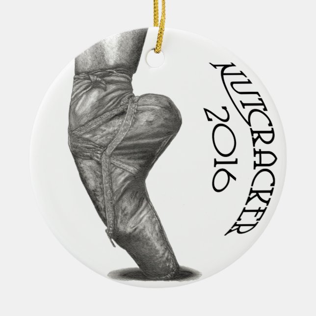 Nussknacker-Weihnachtsverzierung 2016 Keramik Ornament (Vorne)