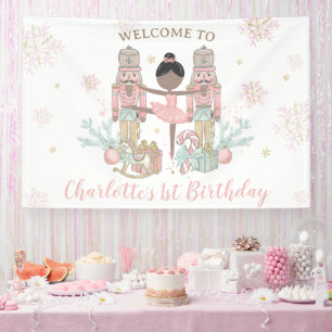 Nussknacker Winter Onederland 1. Geburtstag Hinter Banner