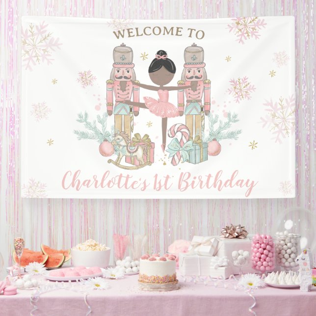 Nussknacker Winter Onederland 1. Geburtstag Hinter Banner (Party)