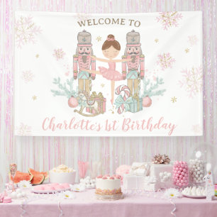 Nussknacker Winter Onederland 1. Geburtstag Hinter Banner