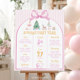 Nussknacker-Winter-Rosa-Schleifen-Geburtstags-Meil Poster