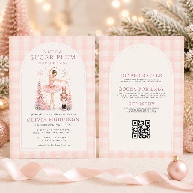 Nussknacker-Winter-Wunderland-QR-Code-Baby-Party Einladung (Von Creator hochgeladen)