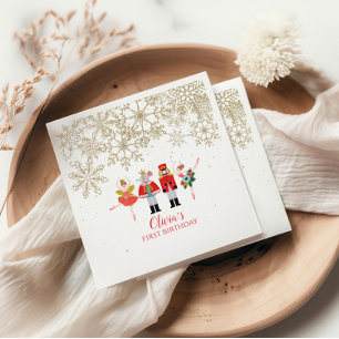 Nussknacker Winterballett Goldene Schneeflocke Geb Serviette