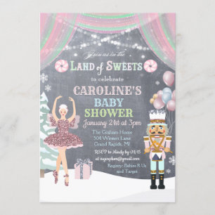 Nussknacker Zuckerpflaume Baby Shower Einladung