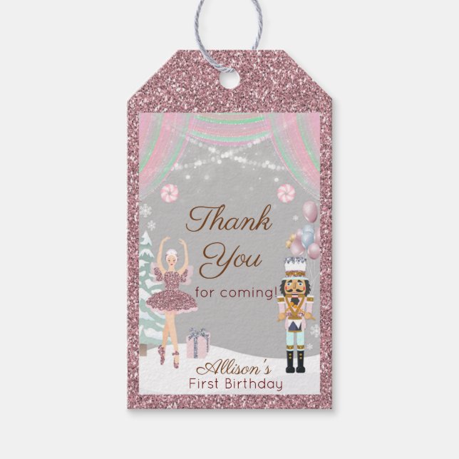 Nussknacker Zuckerpflaume Geschenk-Anhänger Gefall Geschenkanhänger (Vorderseite)