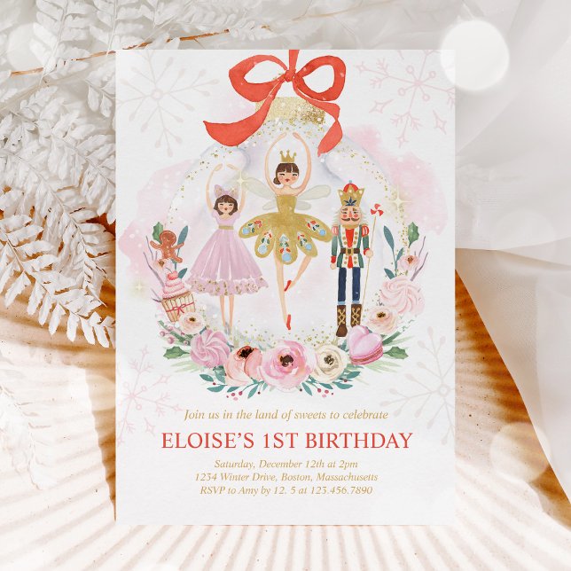 Nussknackland von Süßigkeiten Zuckerpflaume Rot Einladung (Von Creator hochgeladen)