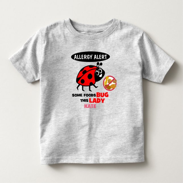 Nut Allergy Alert Ladybug Shirt (Vorderseite)