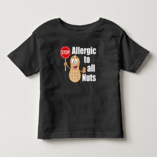 Nut Allergy Awareness Erdnusswarnung Kleinkind T-shirt
