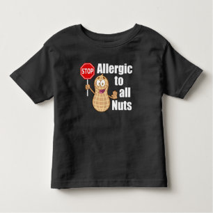 Nut Allergy Awareness Peanut Warnung Kleinkind T-shirt