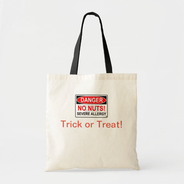 Nut Allergy Awareness Trick oder Treat-Beutel Tragetasche (Vorne)