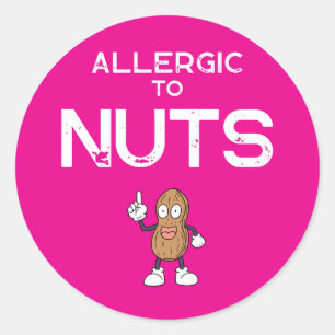 Nut Allergy Round Sticker