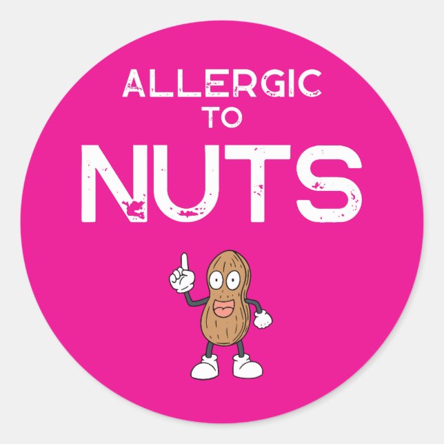 Nut Allergy Round Sticker (Vorderseite)