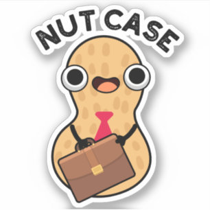 Nut Case Funny Peanut Puns Aufkleber