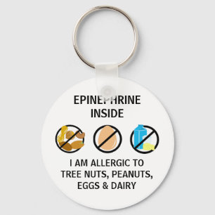 Nut Egg Dairy Allergy Epinephrine Inside Kids Schlüsselanhänger