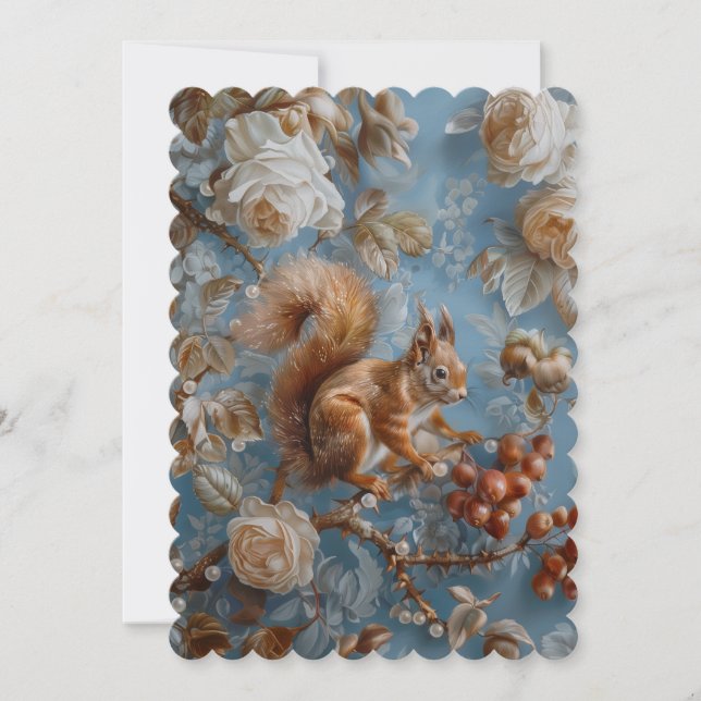 Nut - flache Einladung: 12,7 cm x 17,8 cm Save The Date (Vorderseite)