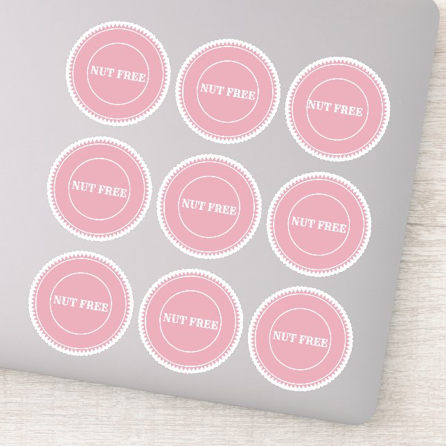 Nut Free Allergy Safe Kulinarisch Aufkleber (Detail)