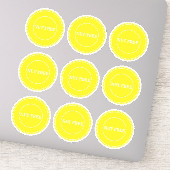 Nut Free Allergy Safe Kulinarisch Aufkleber (Detail)