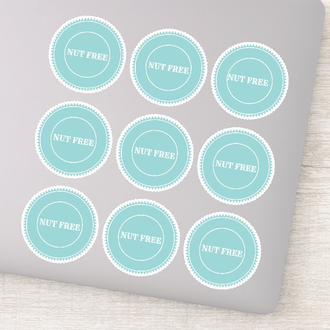 Nut Free Allergy Safe Kulinarisch Aufkleber (Detail)