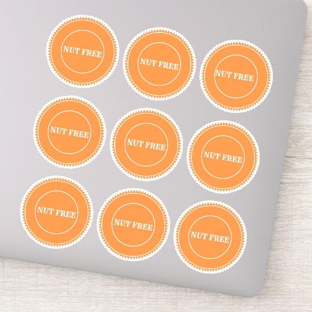 Nut Free Allergy Safe Kulinarisch Aufkleber (Detail)
